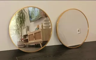 Duo Espejos circulares Dorados