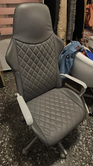 Silla Gaming Ikea Gris Acolchada