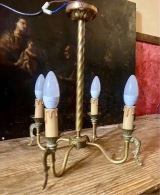 Lámpara de latón antigua