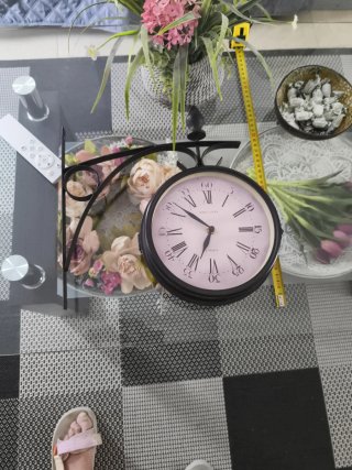 Reloj de Pared Doble Cara Negro