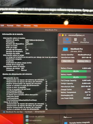 MacBook Pro 15” 2017 Plata