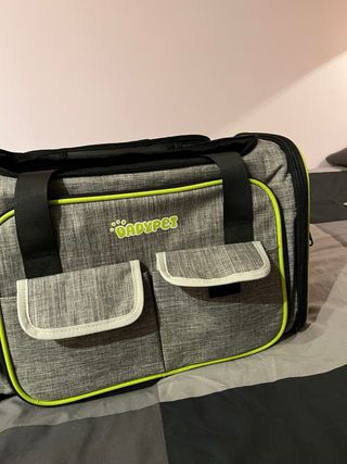 Transportín Perro/Gato Gris y Verde