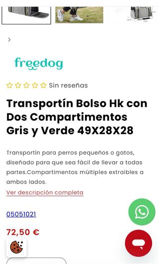 Transportín Perro/Gato Gris y Verde