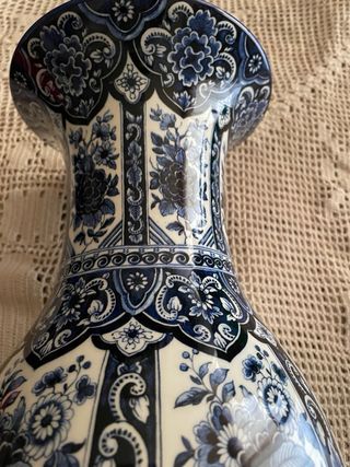 Vaso Delfia Blu Bianco Stile Delft 38 cm