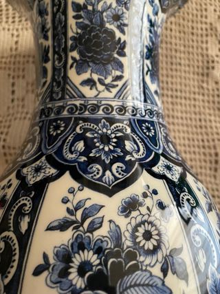 Vaso Delfia Blu Bianco Stile Delft 38 cm