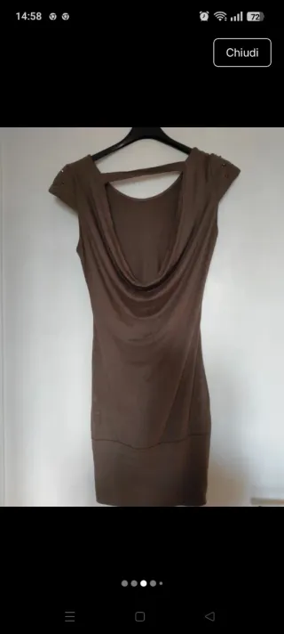 Miniabito marrone con dettagli