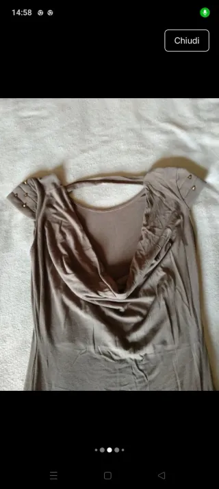 Miniabito marrone con dettagli