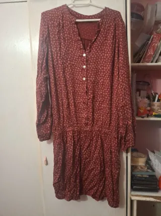 Vestido mujer manga larga estampado