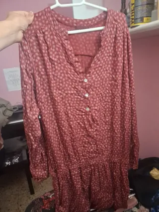 Vestido mujer manga larga estampado