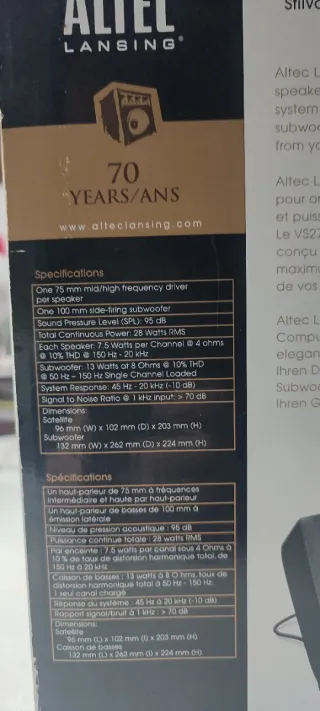 Altavoces Altec Lansing Negros