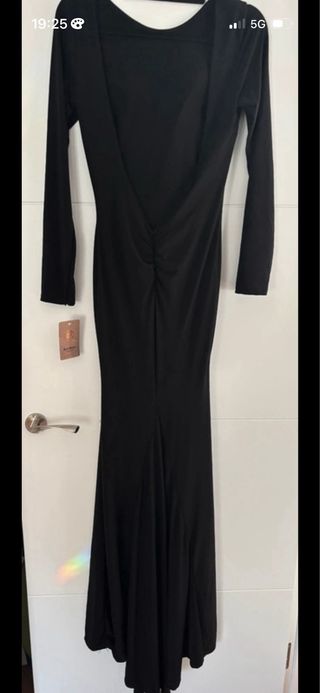 Vestido largo fiesta cola elástico