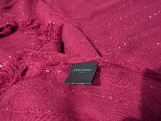 Pashmina burdeos con lentejuelas. Nueva. Lollipops