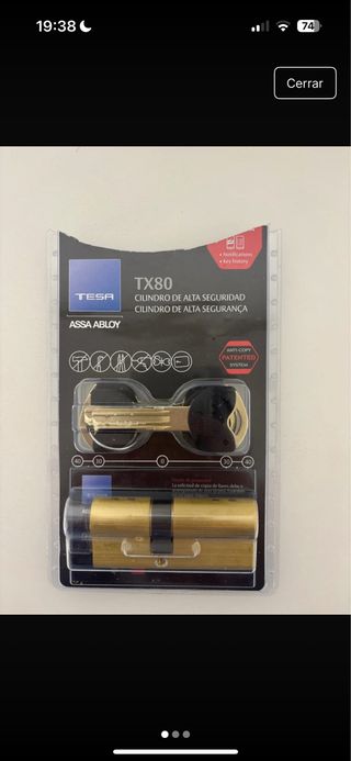Cilindro TESA TX80 Alta Seguridad