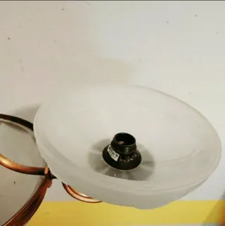 Lámpara vintage de bronce de 3 brazos