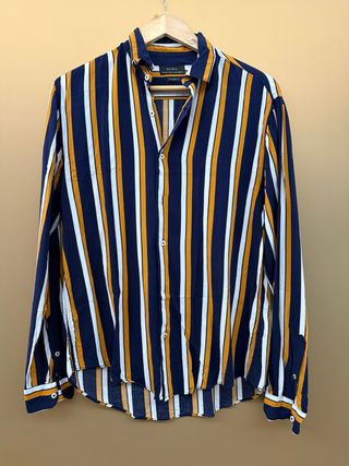 Camisa Zara Rayas Hombre Talla M
