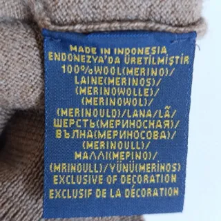 Jersey Polo Ralph Lauren 100% Lana Virgen Cuello V