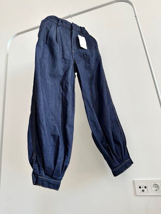 Pantalones anchos azules