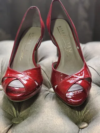 Zandalias Hispanitas Tacón Rojo