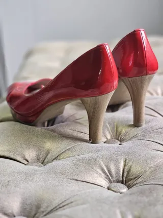 Zandalias Hispanitas Tacón Rojo