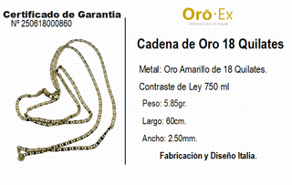 CADENA DE ORO DE 18 QUILATES - 18 KILATES