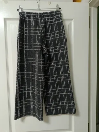 Conjunto niña cuadros gris y negro