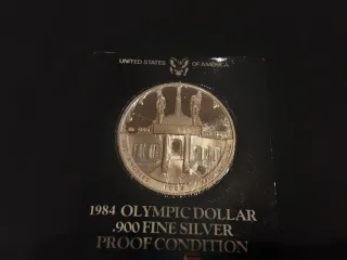Moneda Plata Dólar 1984 Olímpico Plata USA