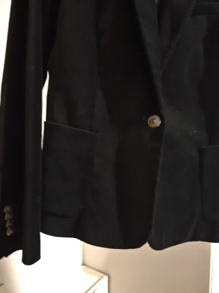 Chaqueta Terciopelo Mango Negra