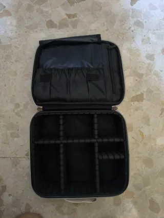 Estuche Joyero Cosmética Blanco y Dorado