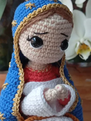 Virgen Altagracia crochet hecha a mano