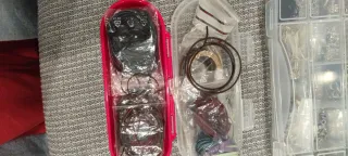 Restos bisutería multicolor y plata