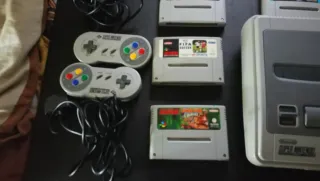 Super Nintendo con 4 juegos