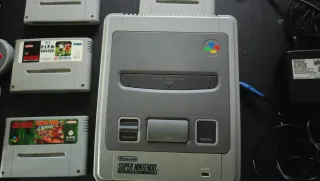 Super Nintendo con 4 juegos