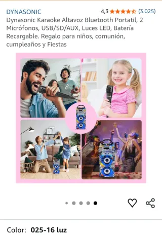 Altavoz Karaoke Bluetooth Dynasonic E 025