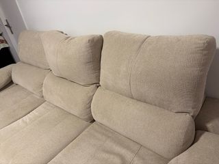 Sofá modular 3 plazas, asientos y cabezales abatib