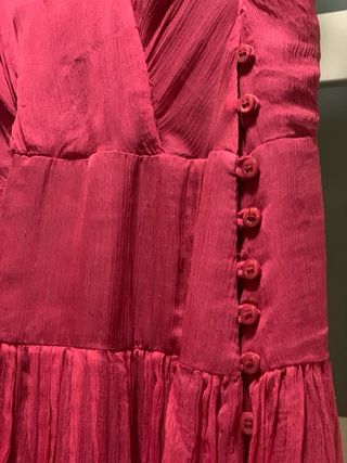 Vestido Zara Seda color cereza