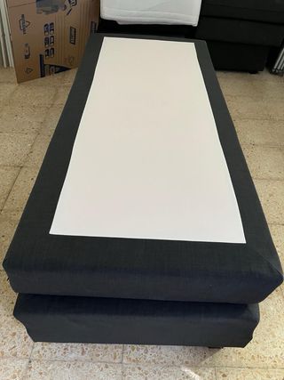 Base Cama Gris y Blanca
