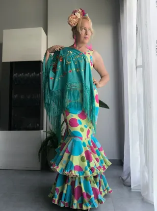 Vestido Flamenca Multicolor
