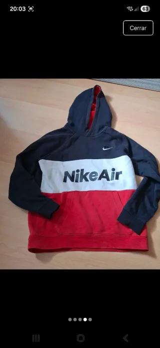 Sudadera Nike Air Negra y Roja