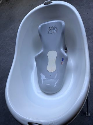 Bañera bebé con reductor gris