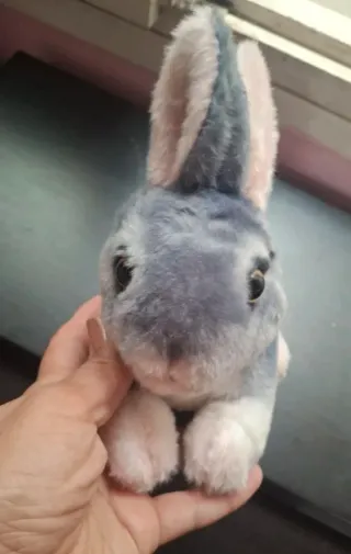 Peluche Conejo Gris y Rosa