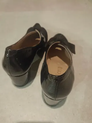 Zapatos D'chicas. Mujer Talla 40 Negro/Marrón bril