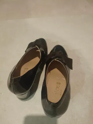 Zapatos D'chicas. Mujer Talla 40 Negro/Marrón bril