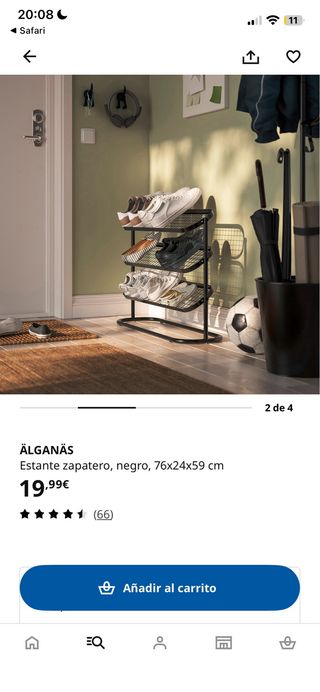 Zapateros Metálicos Negro