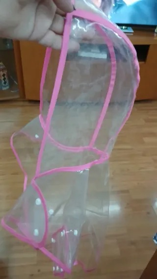 Chubasquero transparente para perra