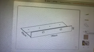 Cama de 93cm  por 190cm