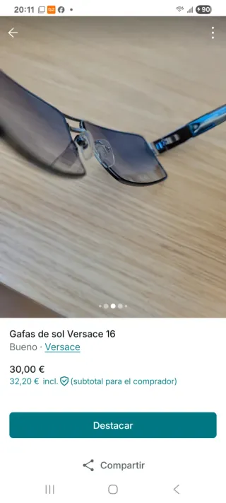 Gafas de sol Versace Marrón/Plateado 16