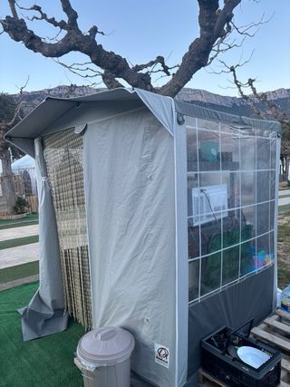 Tienda Cocina Camping Beige/Gris