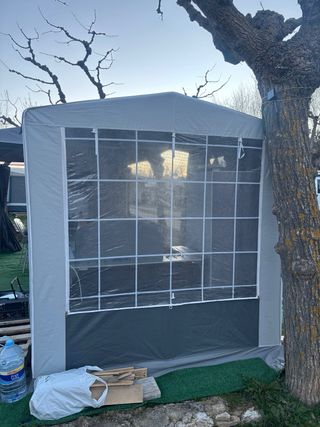 Tienda Cocina Camping Beige/Gris