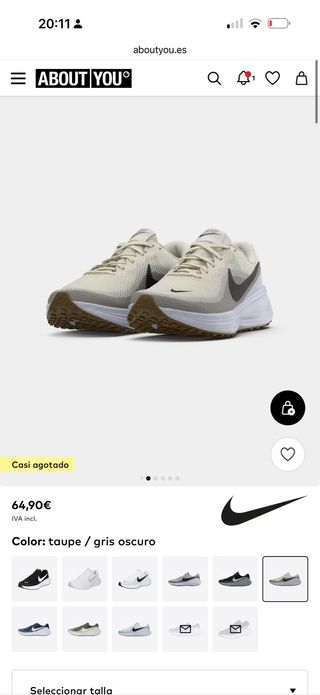 Nike Beige/Gris - Usadas 2 veces