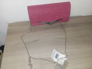 Bolso fiesta rosa brillante con forma de Cadillac